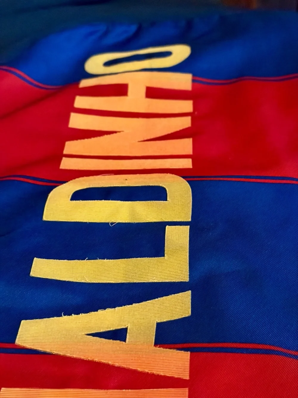Nike Old School Navy Blue, Red, Yellow, Ronaldinho Soccer Jersey - Picture 11 of 11